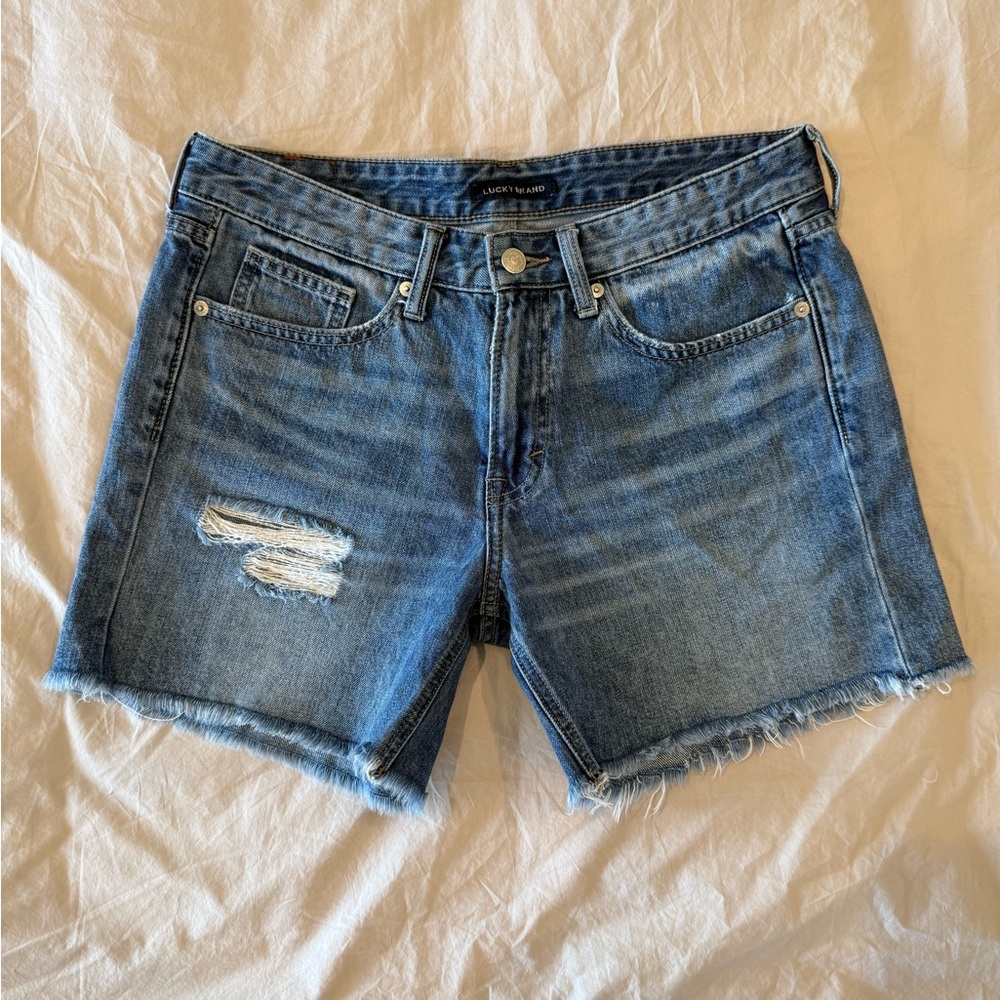 Lucky Brand Women’s Distressed Blue Jean Shorts